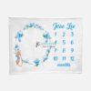 Personalized Milestone Fleece Baby Blanket - Image 2