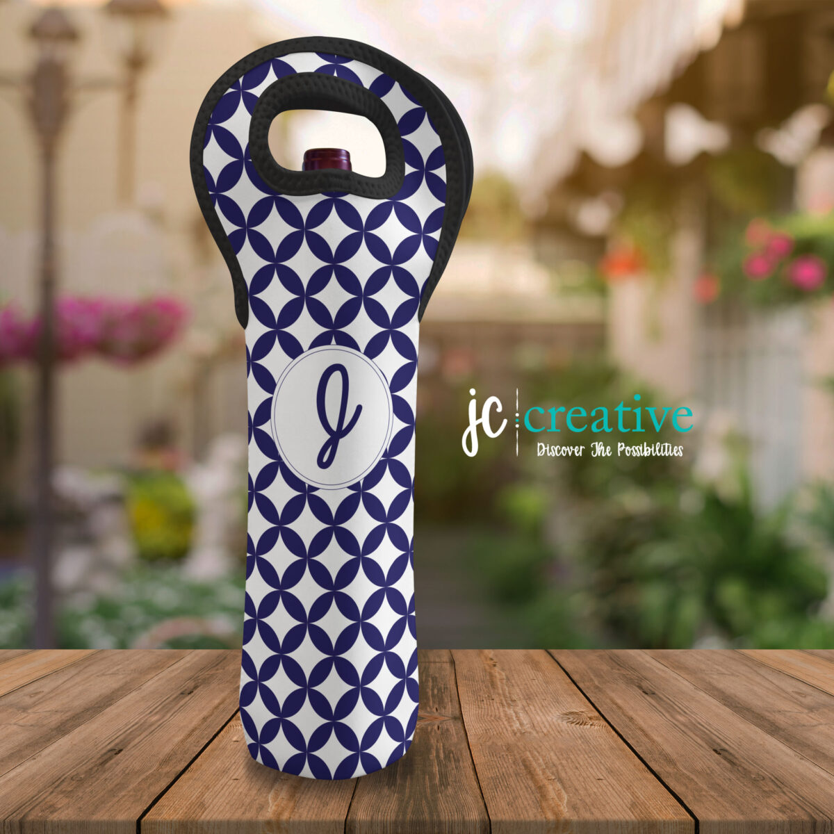 Personalized Double-Sided Insulated Wine Tote