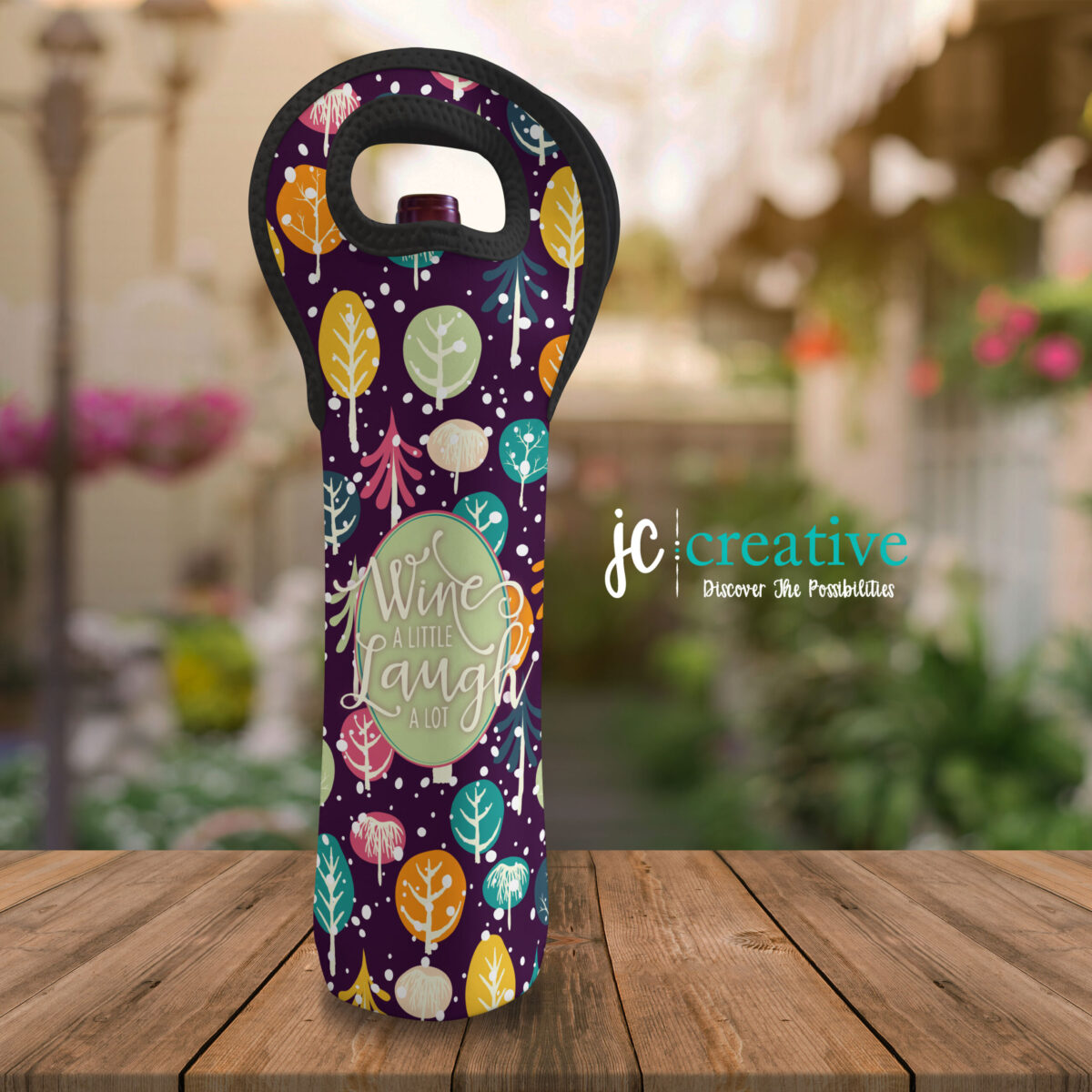 Wine A Little, Laugh A lot Double-Sided Insulated Wine Tote