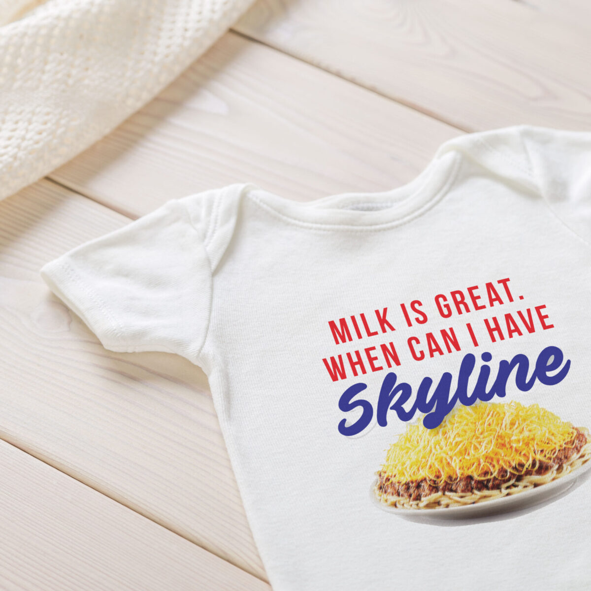 Personalized Cincinnati Skyline Inspired Infant Apparel