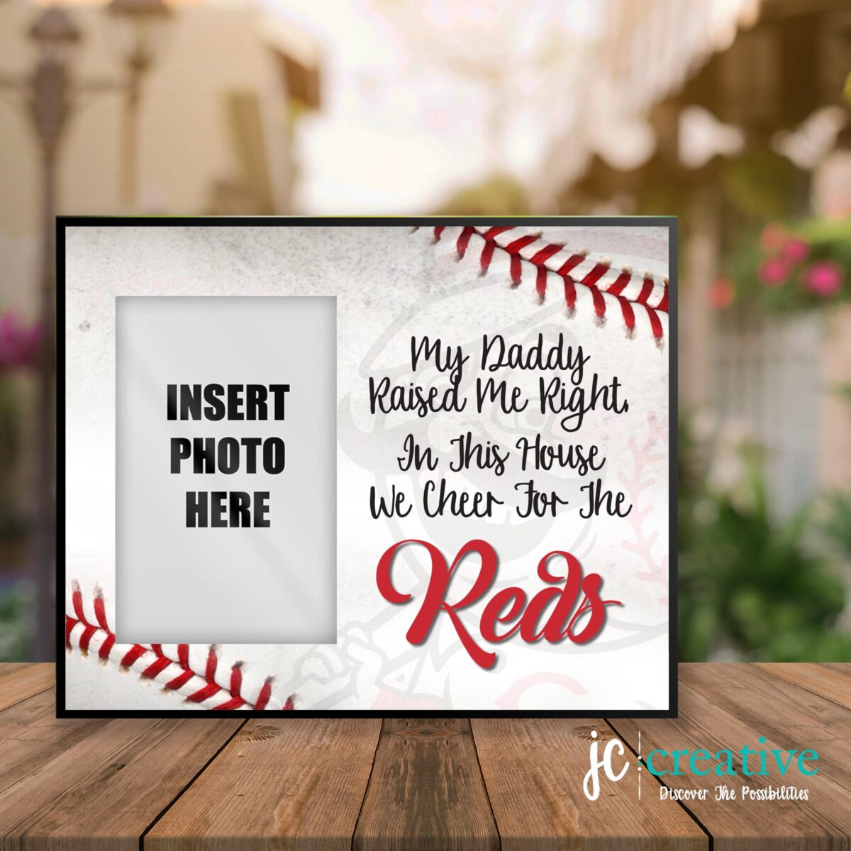 Cincinnati Reds Inspired Daddy Picture Frame