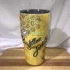 Yellow Jackets Peek-A-Boo Glitter 30 oz Tumbler - Image 2