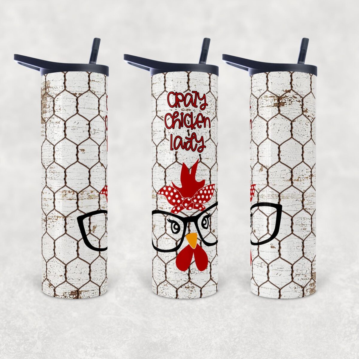 Crazy Chicken Lady Tumblers
