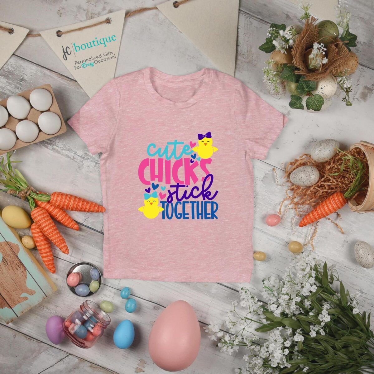 Cute Chicks Stick Together Toddler Tee