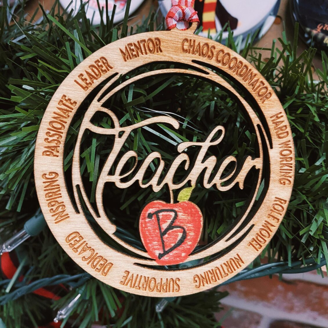 New! Laser Cut Teacher Ornaments! - Jc Boutique