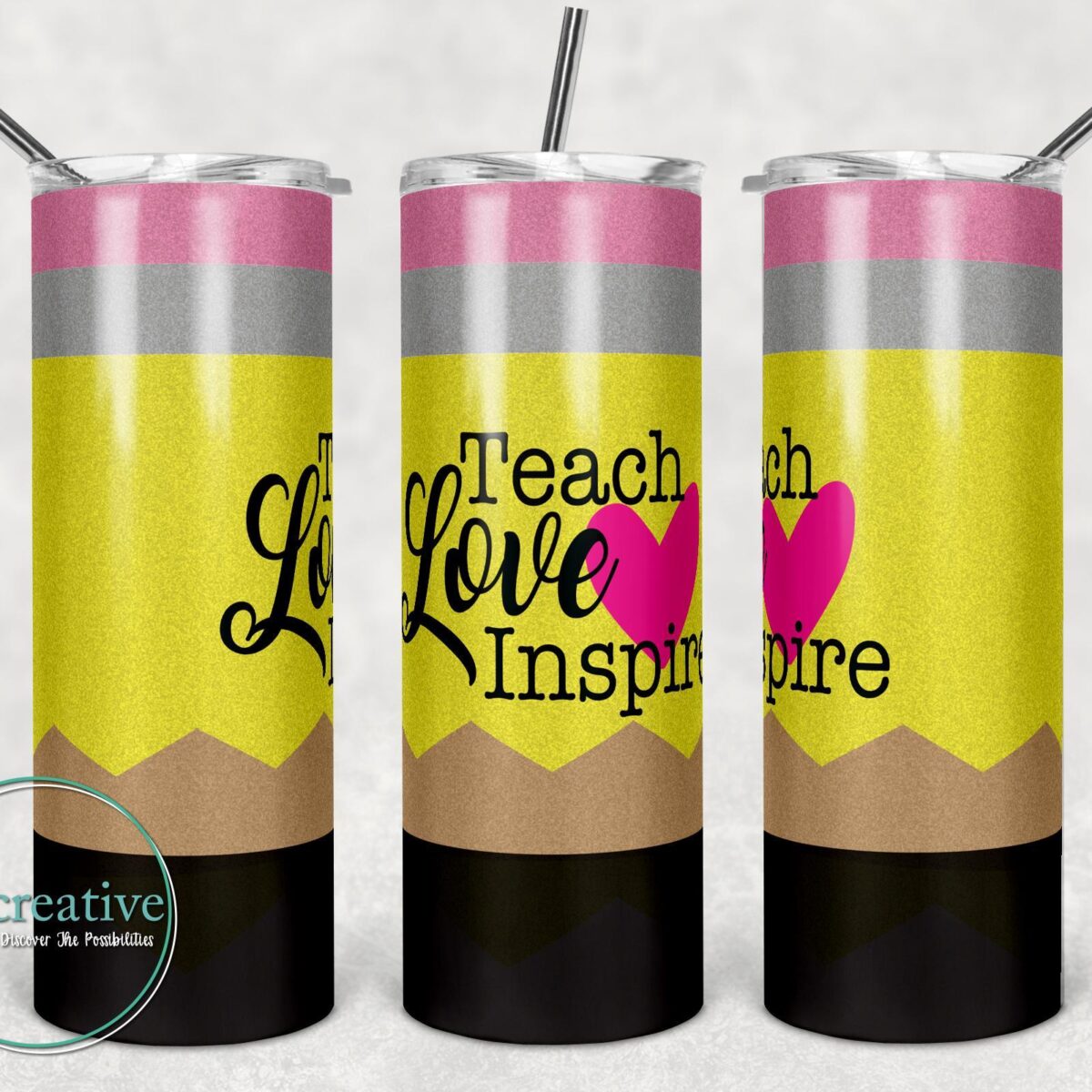 Teach Love Inspire Sublimated Tumblers
