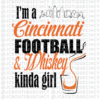 Cincinnati Football & Whiskey Kinda Girl Hoodie - Image 2