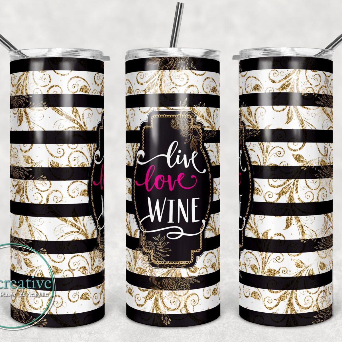 Live Love Wine Sublimated Tumblers