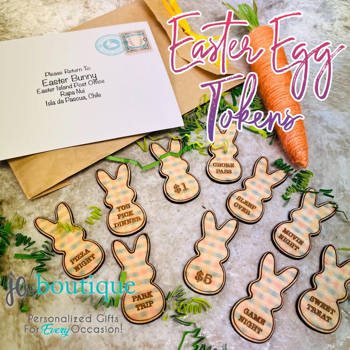 DIY Easter Egg Tokens Bundle