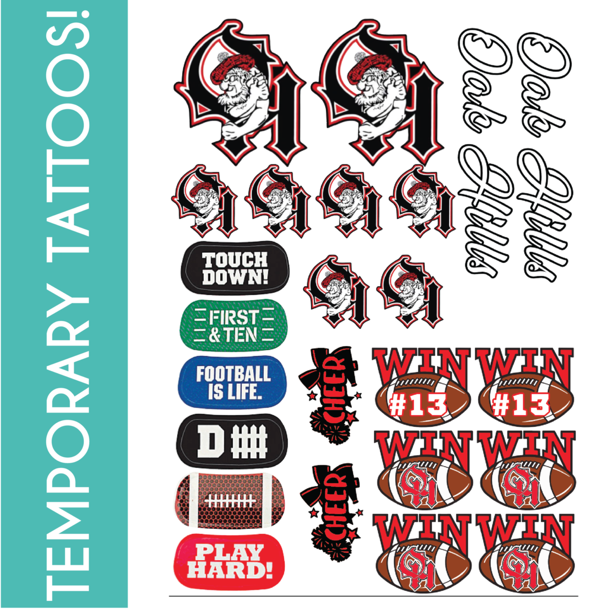 Full Sheet Temporary of Tattoos!