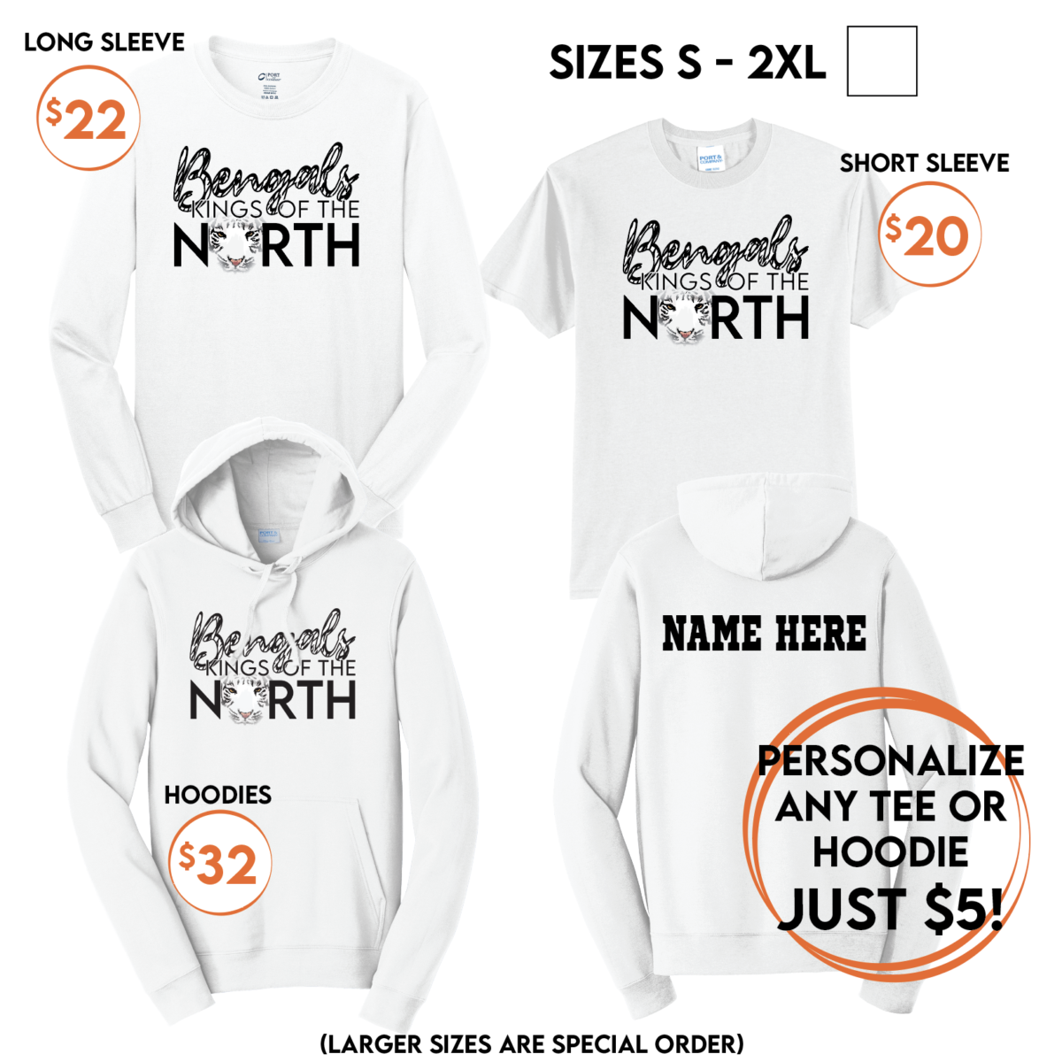 Kings of the North WhiteOut Long Sleeve YOUTH Tees