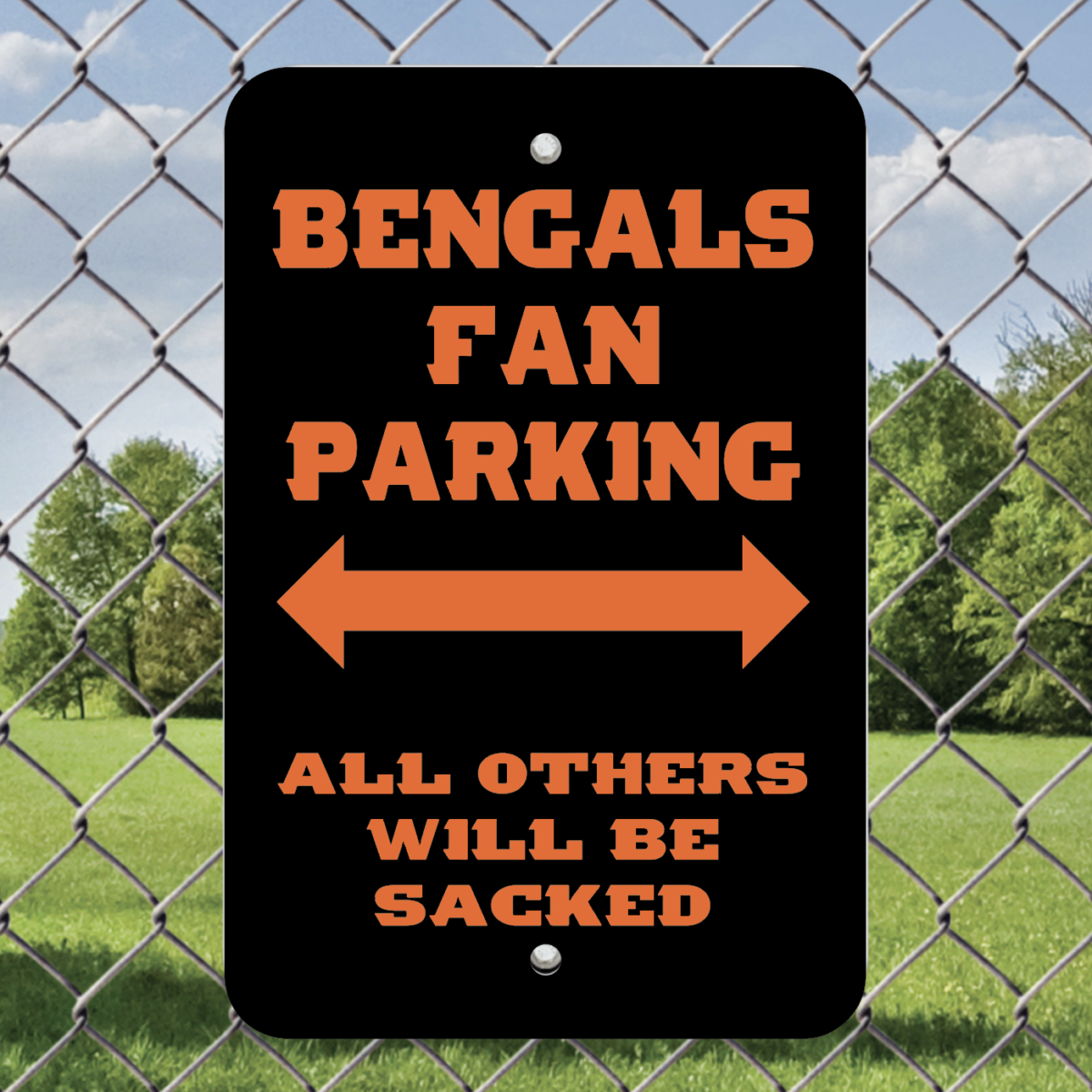 Bengals Fan Parking Signs