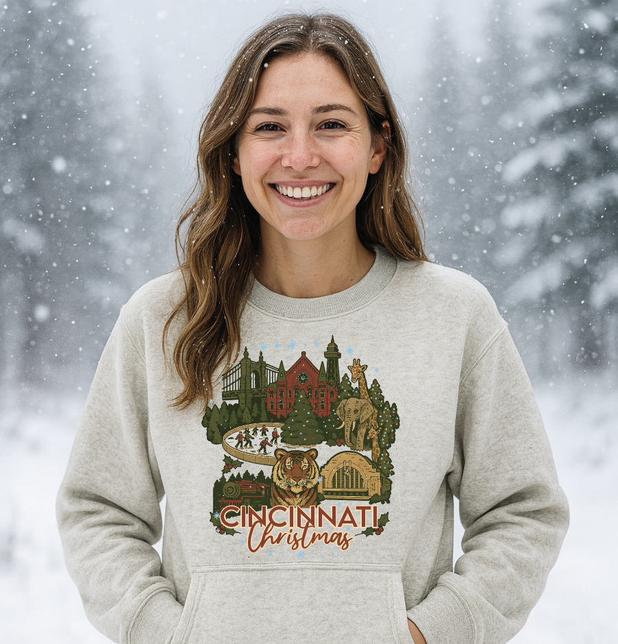 Cincinnati Christmas Pocket Crewnecks