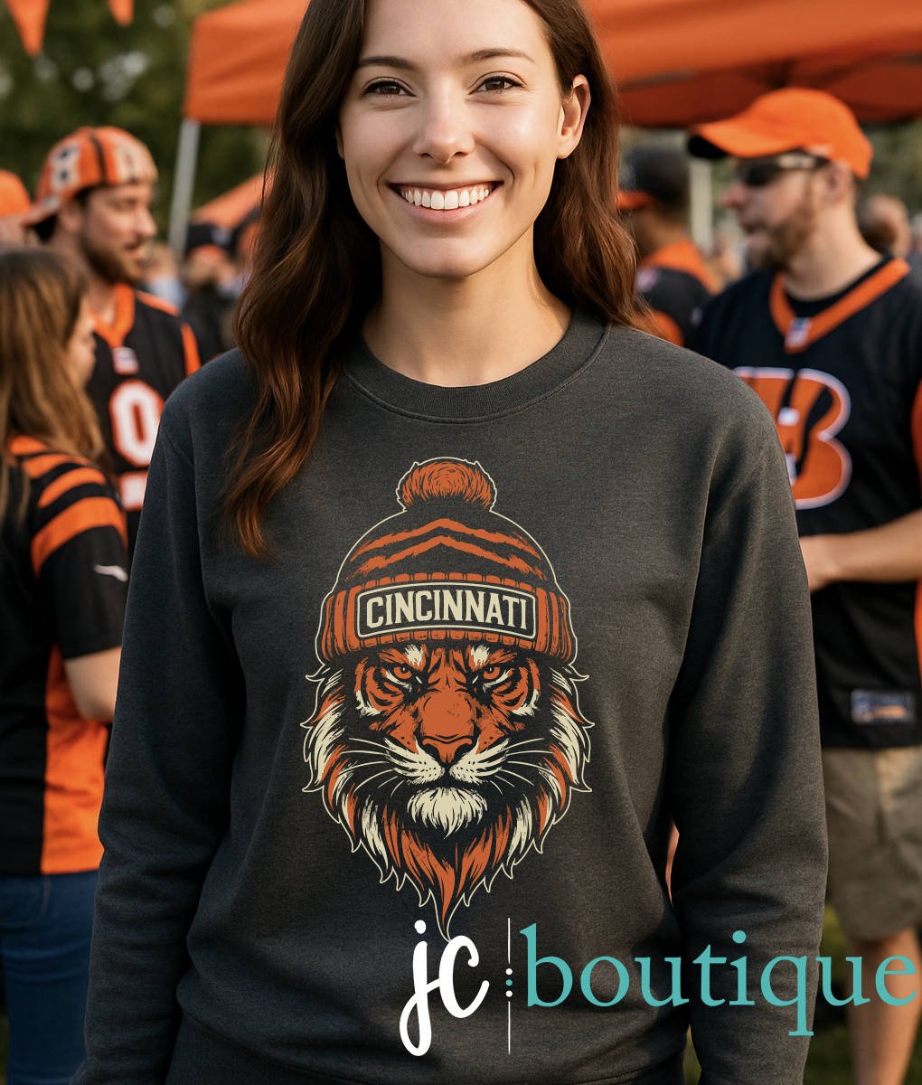 Cincinnati Tiger Beanie Crewneck