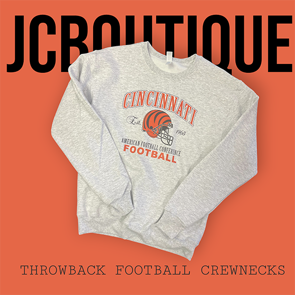 Cincinnati Throwback Football Crewneck
